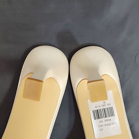 BRAND NEW ROUGE HELUIM SQUARE TOE BRAIDED FAUX LEATHER SLIP-ON QUILTED SANDAL - Picture 11 of 13